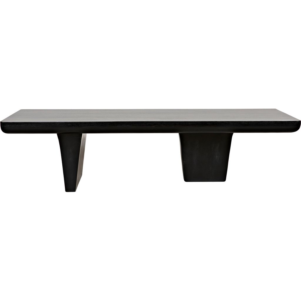 Noir Ward Coffee Table, Hand Rubbed Black - Mahogany & Veneer, 28"