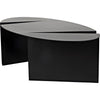 Noir Minerva Coffee Table, Black Steel, 29.5"