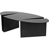 Noir Minerva Coffee Table, Black Steel, 29.5"