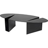 Noir Minerva Coffee Table, Black Steel, 29.5"