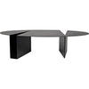 Noir Minerva Coffee Table, Black Steel, 29.5"