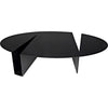 Noir Minerva Coffee Table, Black Steel, 29.5"