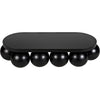 Noir Lambreta Coffee Table, Black Steel, 34"