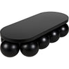 Noir Lambreta Coffee Table, Black Steel, 34"