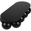 Noir Lambreta Coffee Table, Black Steel, 34"