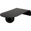 Noir Rosario Coffee Table, Black Steel, 32"