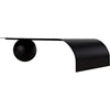 Noir Rosario Coffee Table, Black Steel, 32"