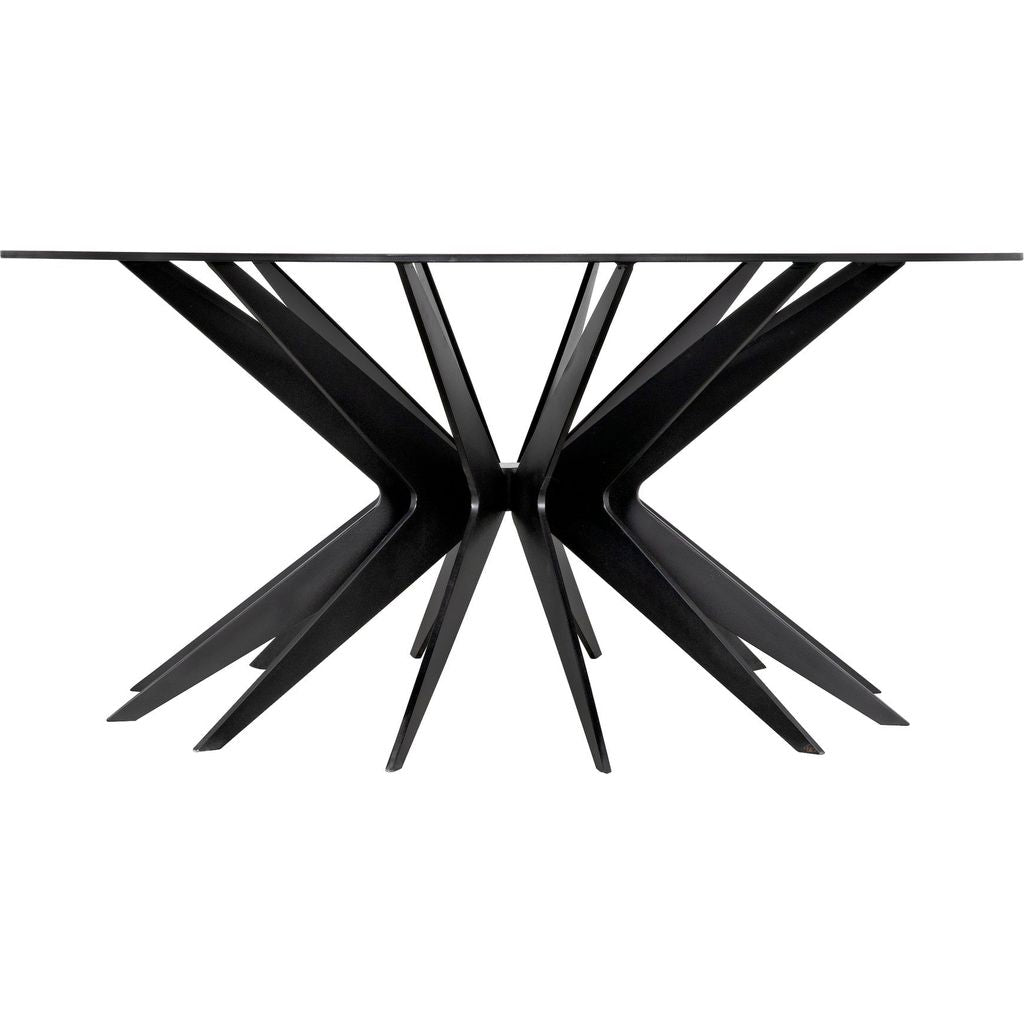 Noir Spider Coffee Table, Black Metal - Industrial Steel, 40"