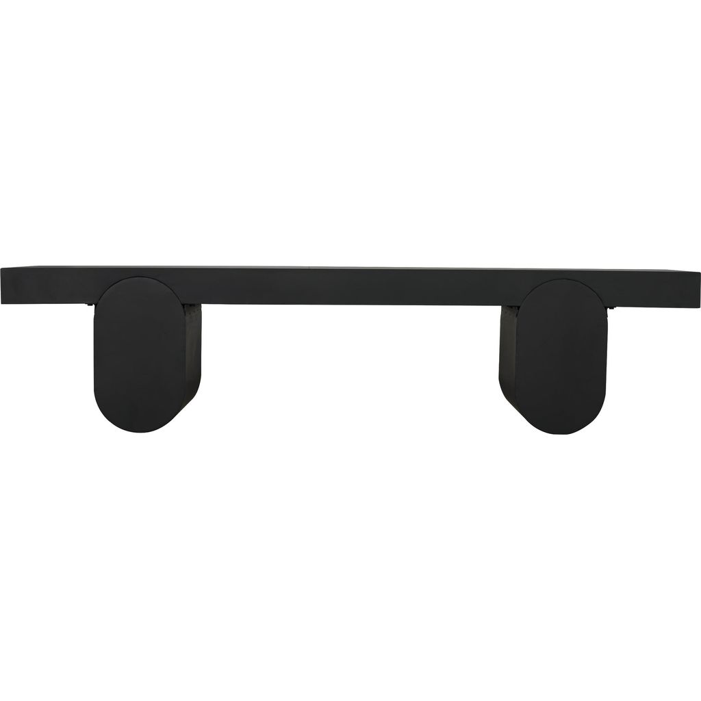 Noir Evora Coffee Table, Black Metal - Industrial Steel, 17"