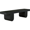 Noir Evora Coffee Table, Black Metal - Industrial Steel, 17"