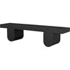 Noir Evora Coffee Table, Black Metal - Industrial Steel, 17"