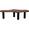 Noir Schulz Coffee Table, Dark Walnut w/ Black Steel Base, 30"