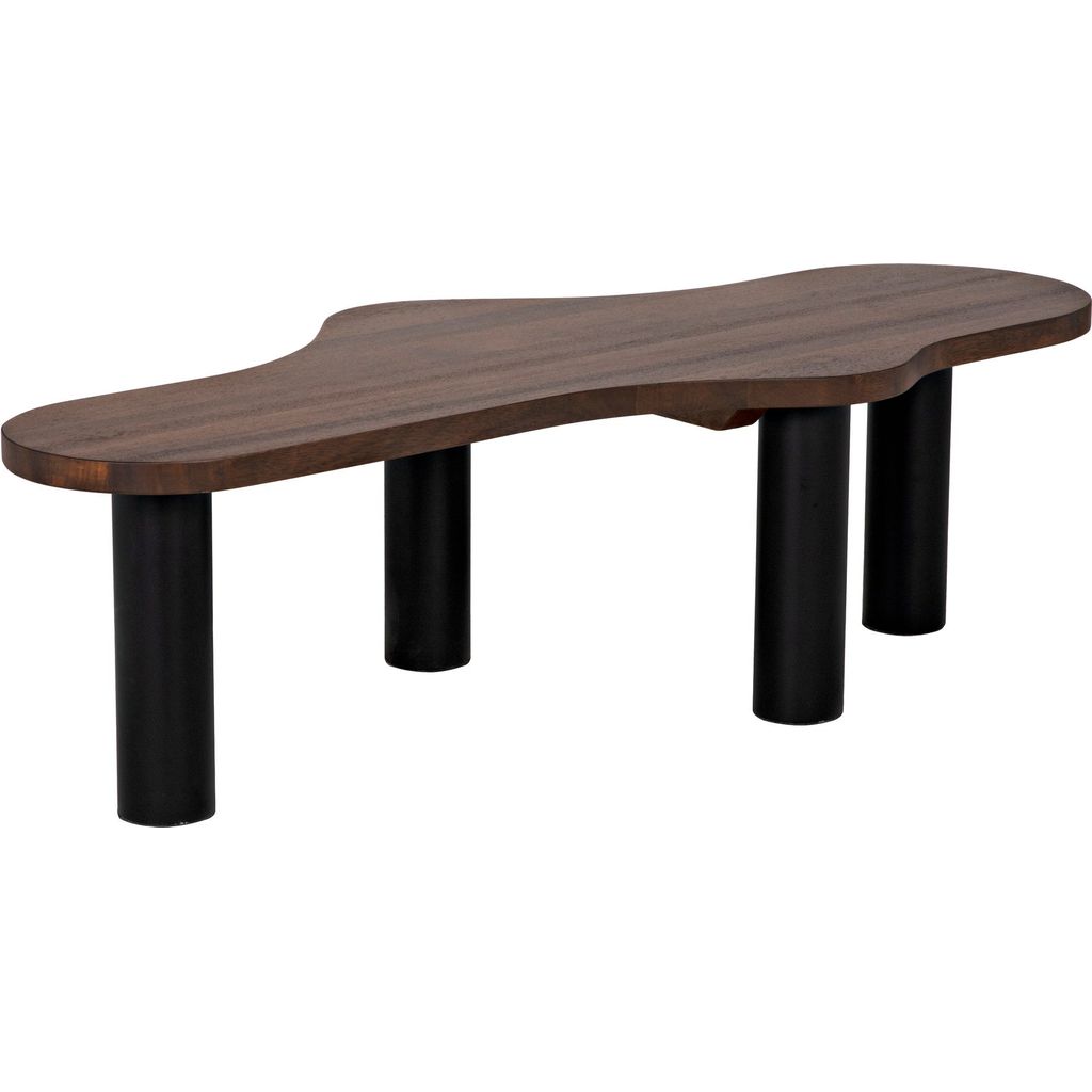 Primary vendor image of Noir Schulz Coffee Table, Dark Walnut w/ Black Steel Base, 30"