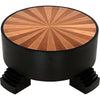 Noir Tambour Coffee Table, Hand Rubbed Black w/ Veneer Top, 44"