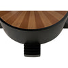 Noir Tambour Coffee Table, Hand Rubbed Black w/ Veneer Top, 44"