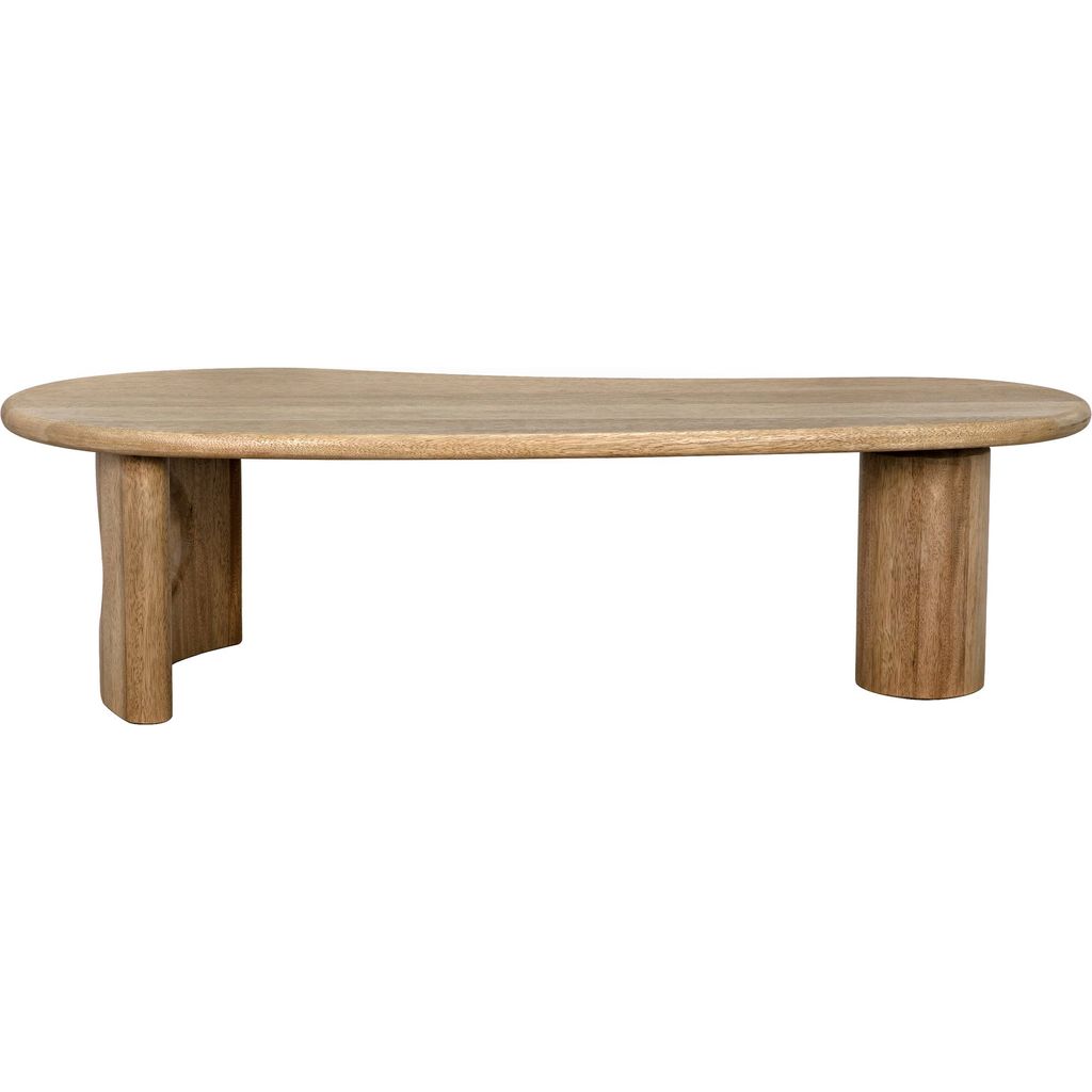 Noir Harvey Coffee Table, Washed Walnut, 28"