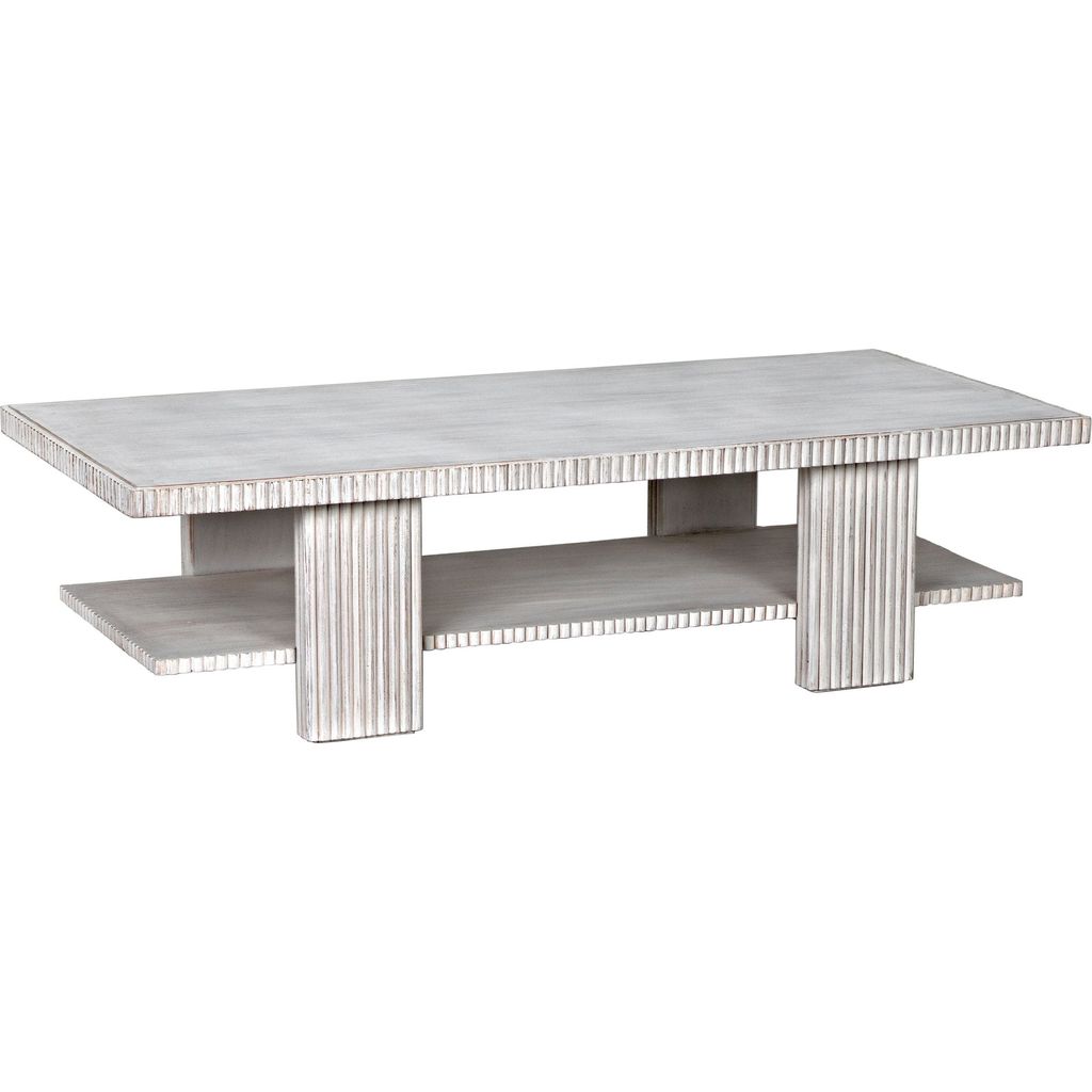 Primary vendor image of Noir Humphrey Coffee Table, White Wash - Mahogany, 32"