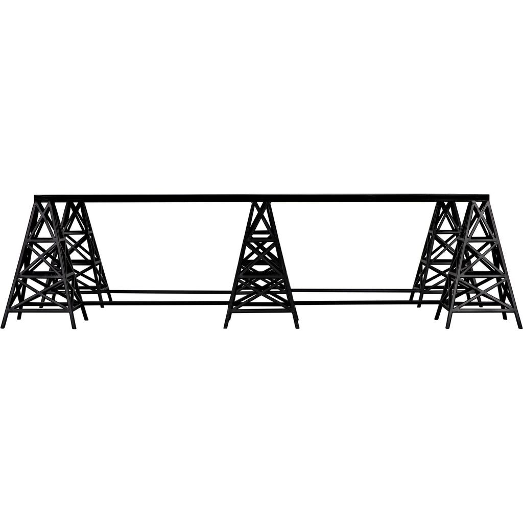 Noir Brixton Coffee Table - Industrial Steel, 38"