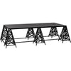 Noir Brixton Coffee Table - Industrial Steel, 38"