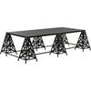 Noir Brixton Coffee Table - Industrial Steel, 38"