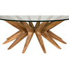 Noir Waldo Coffee Table - Teak & Glass, 40"