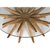 Noir Waldo Coffee Table - Teak & Glass, 40"