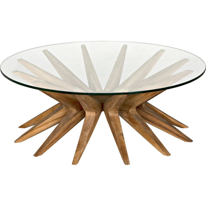 Primary vendor image of Noir Waldo Coffee Table - Teak & Glass, 40"