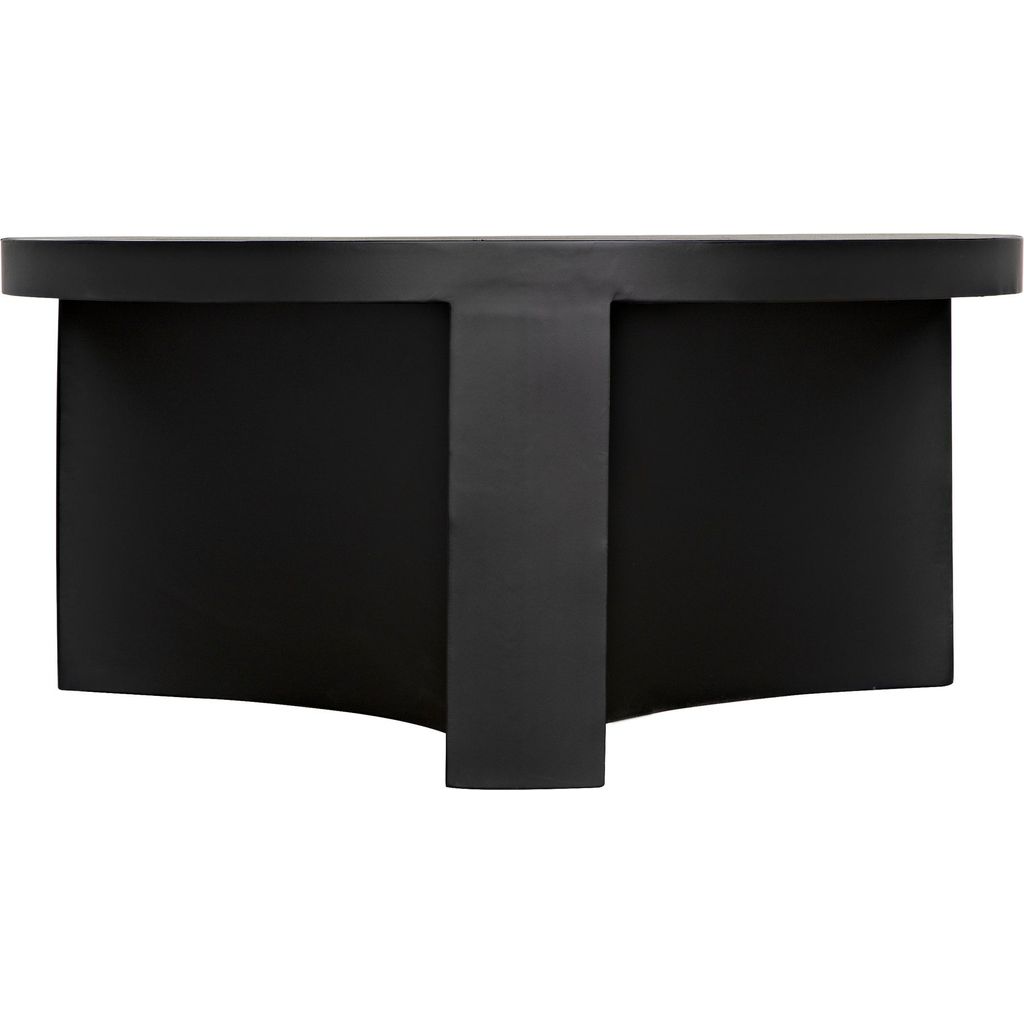 Noir Steward Coffee Table, B - Industrial Steel, 36"