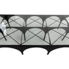 Noir Akashi Coffee Table - Industrial Steel & Glass, 30"