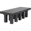 Noir Santos Coffee Table, Cinder Black - Mahogany, 24"