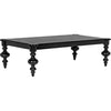 Noir Graff Coffee Table, Hand Rubbed Black - Mahogany & Veneer, 37.5"