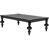 Noir Graff Coffee Table, Hand Rubbed Black - Mahogany & Veneer, 37.5"