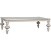 Noir Graff Coffee Table, Solid White - Mahogany & Veneer, 37.5"