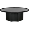 Noir Rome Coffee Table, Black Steel, 47.5"