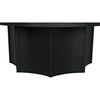 Noir Rome Coffee Table, Black Steel, 47.5"