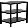 Noir 2 Shelf Side Table, Hand Rubbed Black - Mahogany & Veneer, 18"