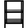 Noir 2 Shelf Side Table, Hand Rubbed Black - Mahogany & Veneer, 18"