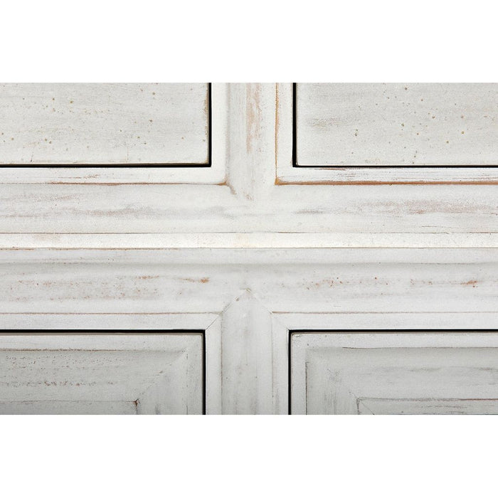 Noir 2 Shelf Side Table, White Wash - Mahogany & Veneer, 18"