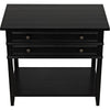 Noir Colonial 2-Drawer Side Table, Distressed Black - Birch & Veneer, 20"