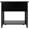 Noir Colonial 2-Drawer Side Table, Distressed Black - Birch & Veneer, 20"