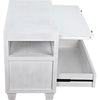 Noir 2-Drawer Side Table w/ Sliding Tray, White Wash, 19.5"