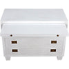 Noir 2-Drawer Side Table w/ Sliding Tray, White Wash, 19.5"