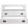 Noir 2-Drawer Side Table w/ Sliding Tray, White Wash, 19.5"