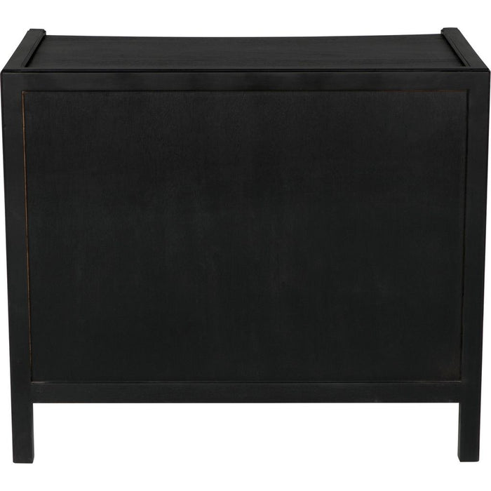 Noir Hampton Side Table, Hand Rubbed Black - Mahogany & Veneer, 22"