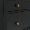 Noir Hampton Side Table, Hand Rubbed Black - Mahogany & Veneer, 22"