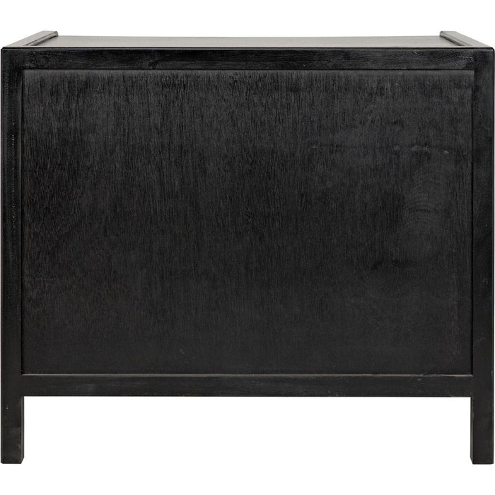 Noir Hampton Side Table, Hand Rubbed Black - Mahogany & Veneer, 22"