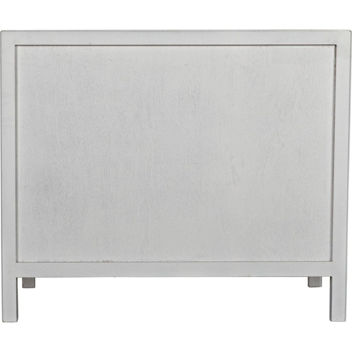 Noir Hampton Side Table,White Wash - Mahogany & Veneer, 22"