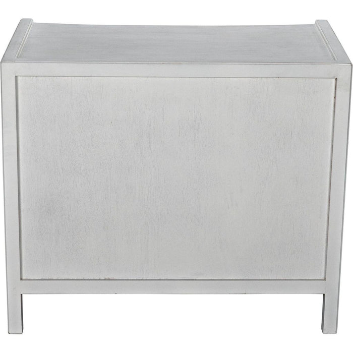 Noir Hampton Side Table,White Wash - Mahogany & Veneer, 22"