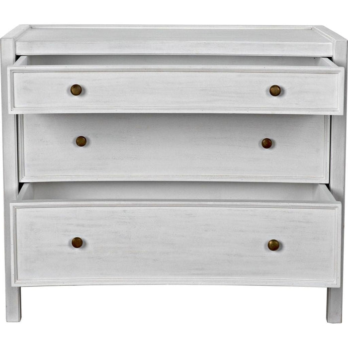 Noir Hampton Side Table,White Wash - Mahogany & Veneer, 22"