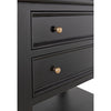 Noir Oxford 2-Drawer Side Table, Hand Rubbed Black - Mahogany & Veneer, 20"